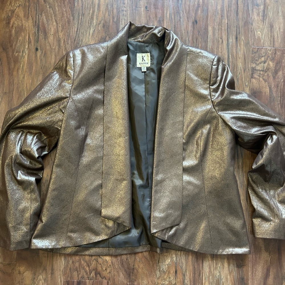 Gold Blazer Going Out Party Disco asymmetrical hem